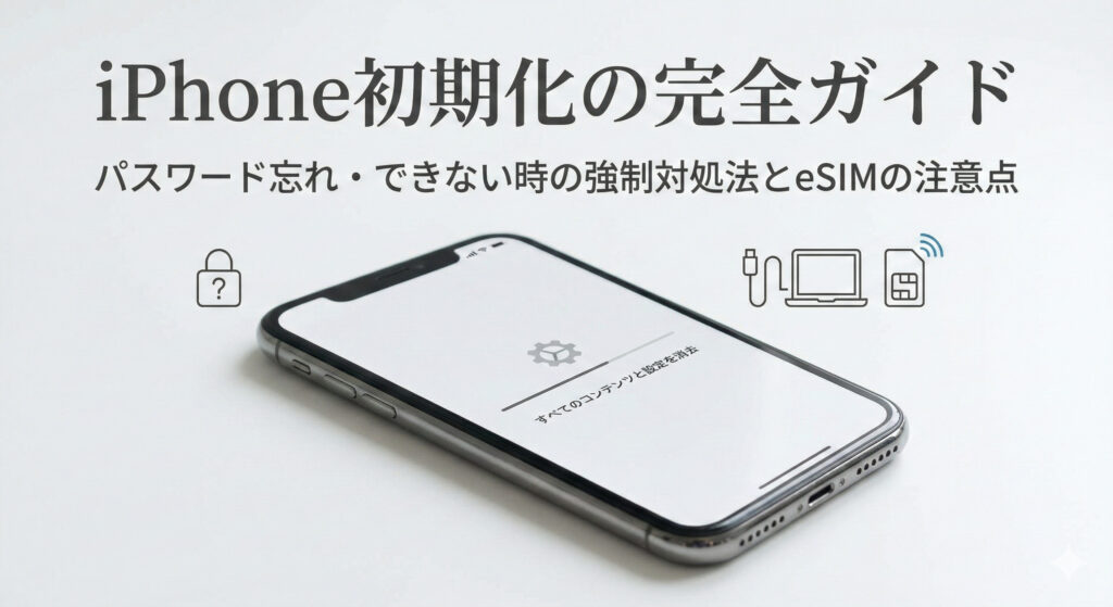 【2026最新完全版】iPhone初期化のやり方を全手順解説。パスワード忘れ・できない時の強制リセット法を解説！