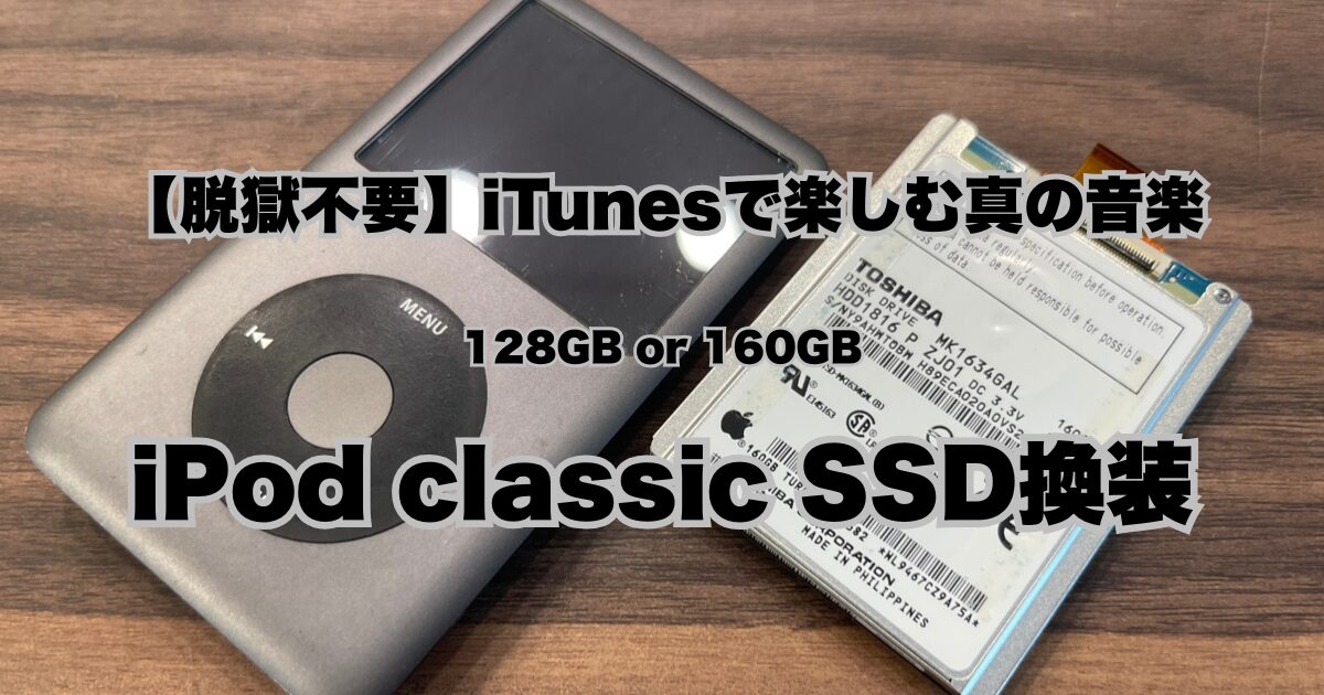 iPod classic 第7世代 160GBからSSD1TBにシルバー銀 【公式通販】