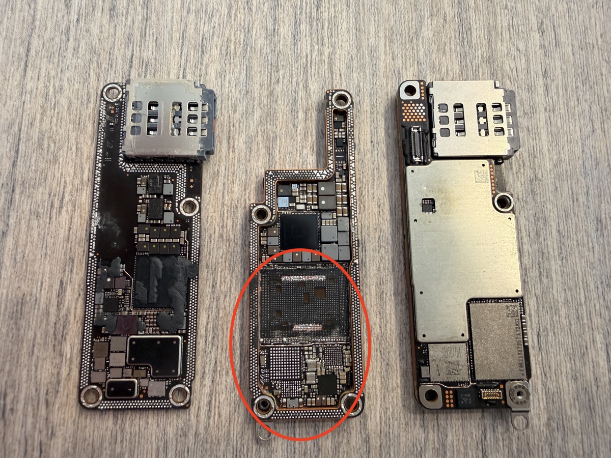 健康なドナー基板へCPU・NANDメモリ・IC群を移植するiPhone 16 Proの基板載せ替え（データ復旧 後編）